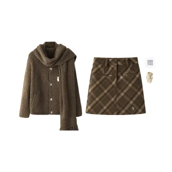 Tokyo Season Skirt Set Women's Brown