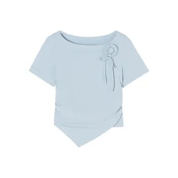 XIANGYING Regular T Shirt Women's Blue