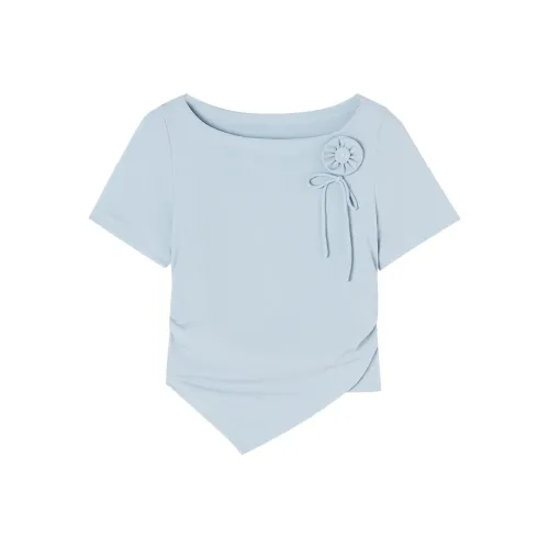 XIANGYING Regular T Shirt Women's Blue