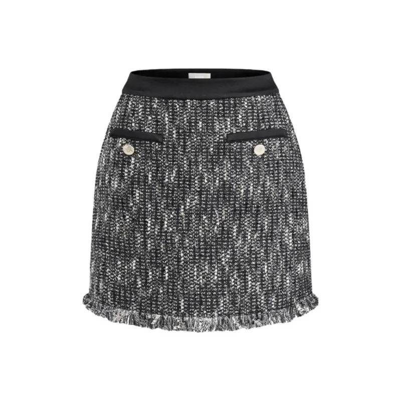 RARE Casual Short Skirts Women's Black/Gold-0