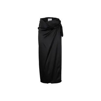 ERIKA CAVALLINI Draped Satin Wrap Skirt
