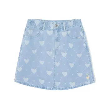 MLB Denim Short Skirts Women's Light Blue