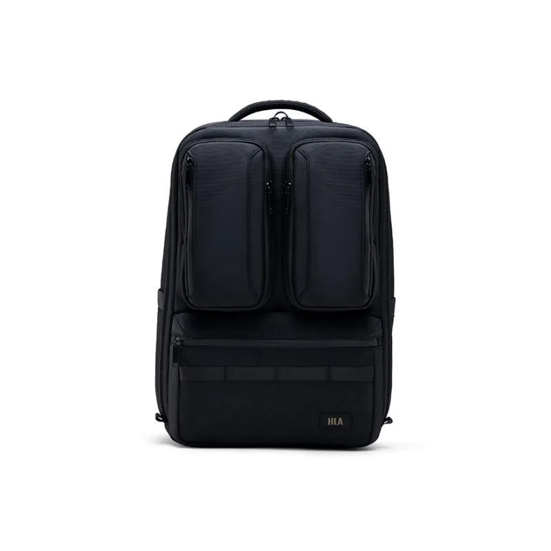 HLA Polyester Backpack Men's Black-0