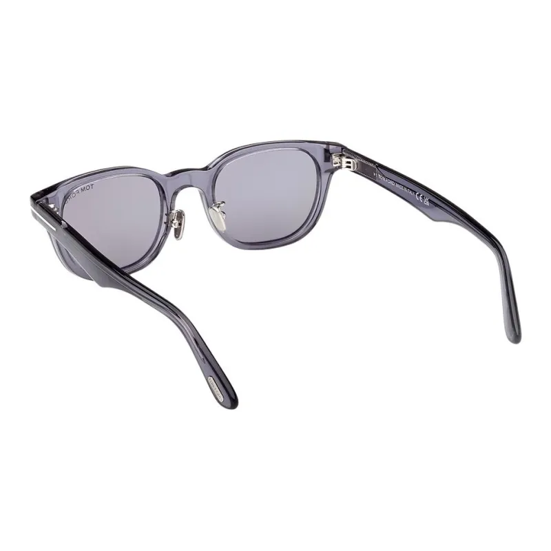 TF Plate Frame Square Sunglasses Unisex Gray-3