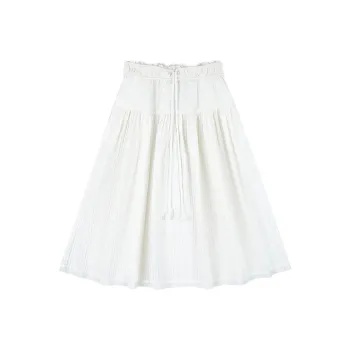 FAIRFAFO Casual Short Skirts Women's Ecru