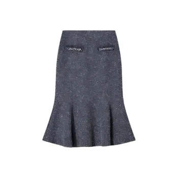 Goodland Casual Long Skirts Women's Navy Blue