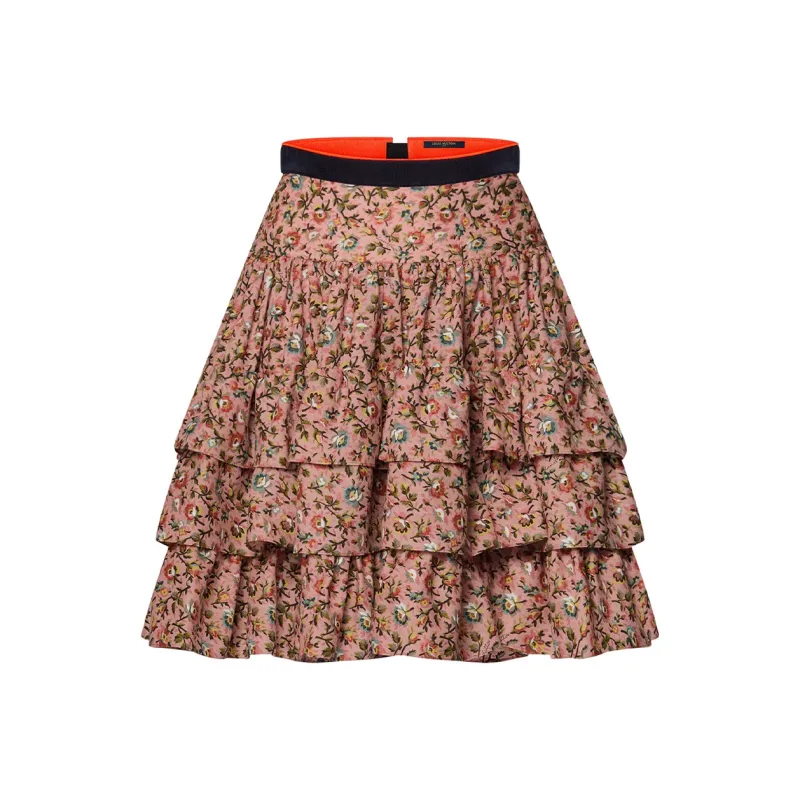 LOUIS VUITTON Winter Bloom Ruffled Mini Skirt-0