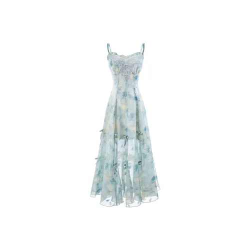 Blovelan Slip Dresses Women's Mist Clear Tea