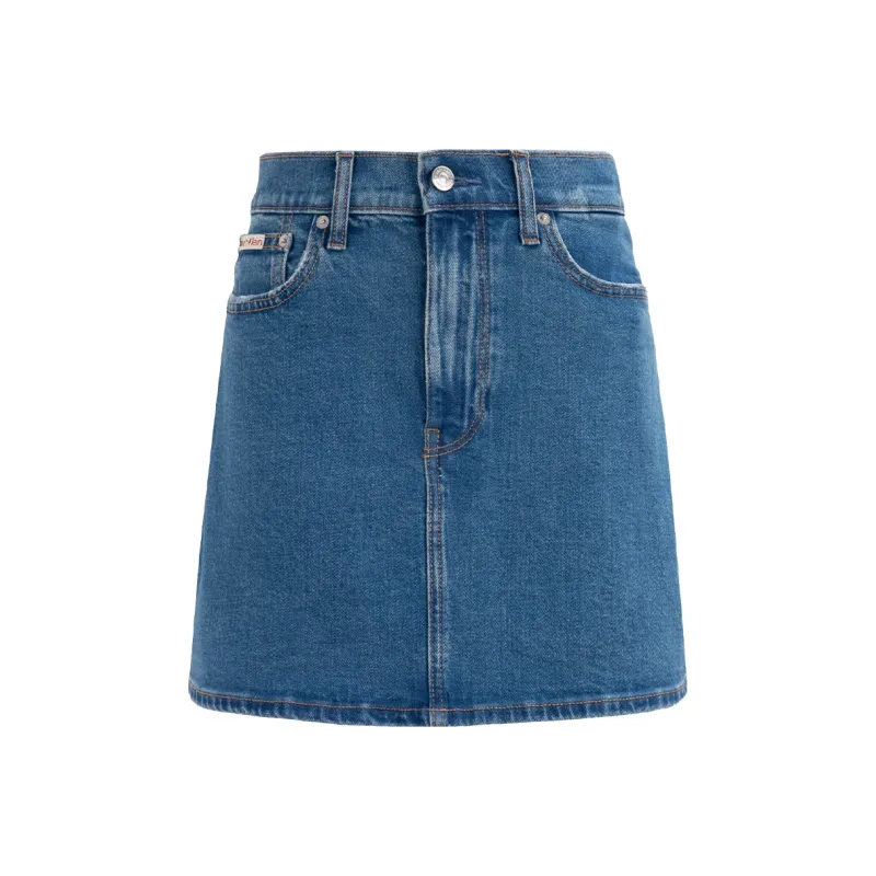 CALVIN KLEIN Denim Short Skirts Women's Denim Blue-0