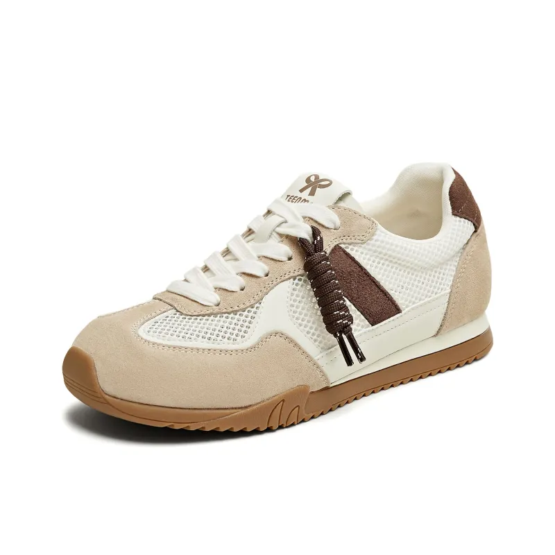 Teenmix Cortez Shoes Slip Resistant, Abrasion Resistant, Breathable, Lightweight Low Top Casual Shoes Women's Apricot-1