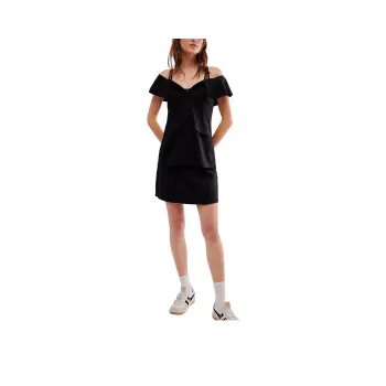 FREE PEOPLE Tach Bromelia Rafflesia Linen Set Skirt Set Women's Black