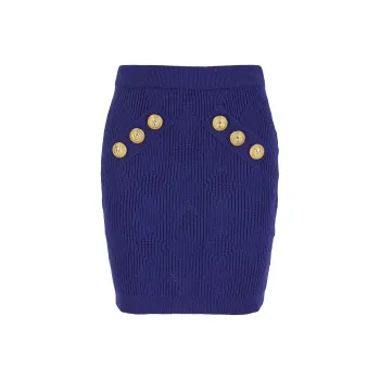 BALMAIN Button Detailed Pull On Mini Skirt