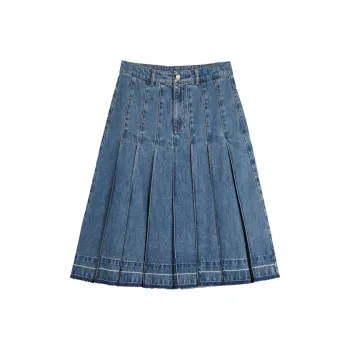ELLE Casual Short Skirts Women's Denim Blue