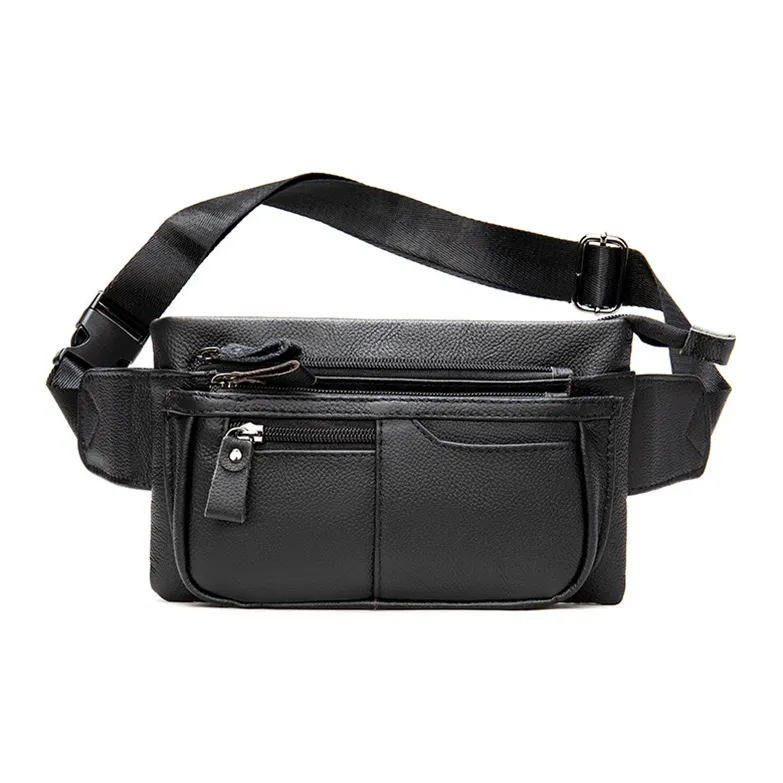 DOSRFINI Cow Leather Fanny Pack Regular Men's Multicolor-3