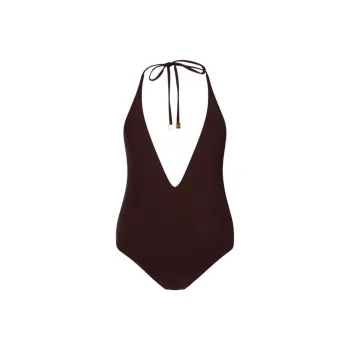 CELINE V Neck One Piece Swimsuit