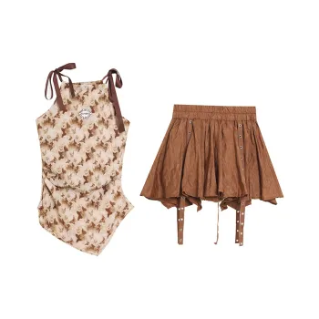 PZHK Two Piece Skirt Sets Women's