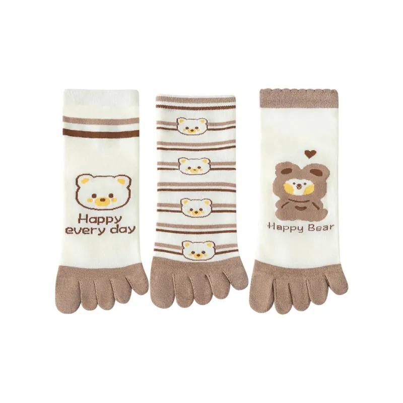 BEAR UNION Mid Calf Socks Women's Combo Set-6