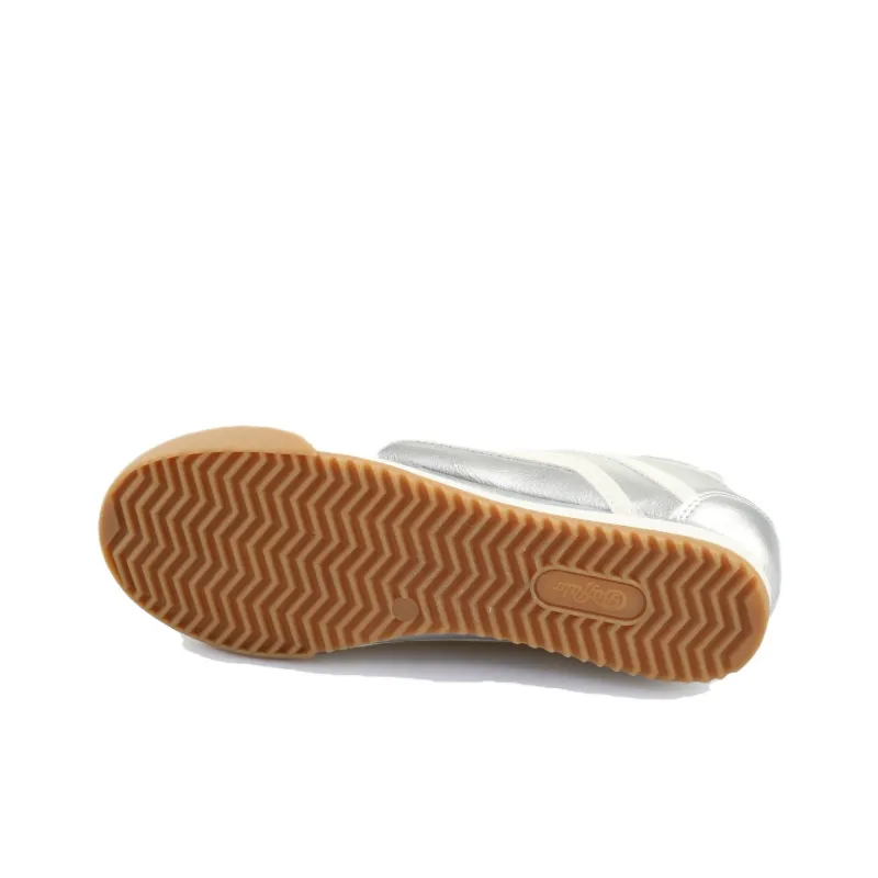 Buffalo Low Top Skateboard Shoes Unisex Silver White-4