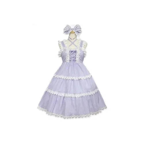 BABY Lolita Dresses Women's Purple × White Set