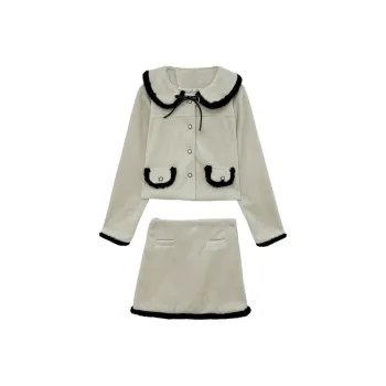 Icicofficial Skirt Set Women's Ecru