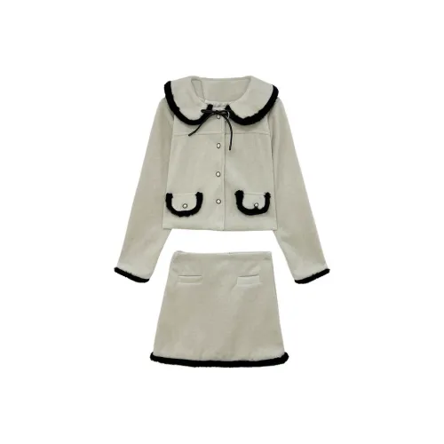 Icicofficial Skirt Set Women's Ecru