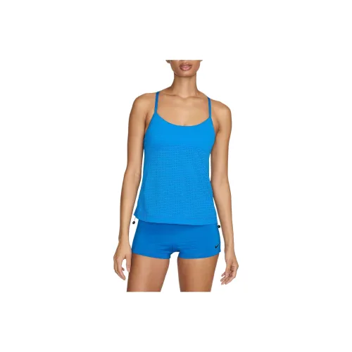 Nike Essential Women's Layered Tankini Top Split Swimsuit Women's Blue