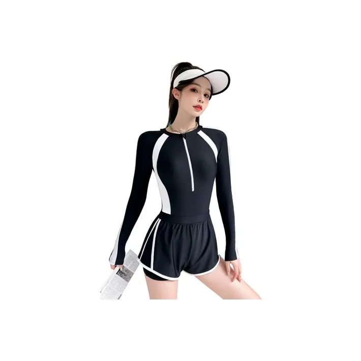 Youyou One Piece Swimsuits Women's Black-0