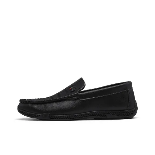 BBMTR Gommino Loafers Men Black/White