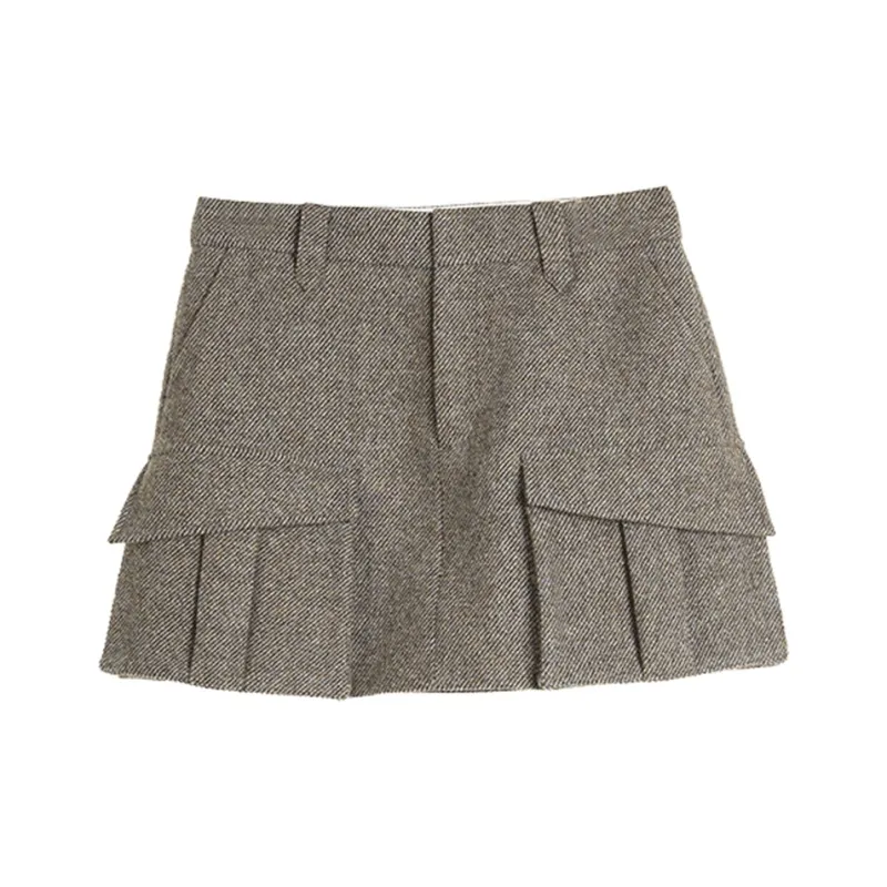 ELLE Casual Short Skirts Women's Coffee-0