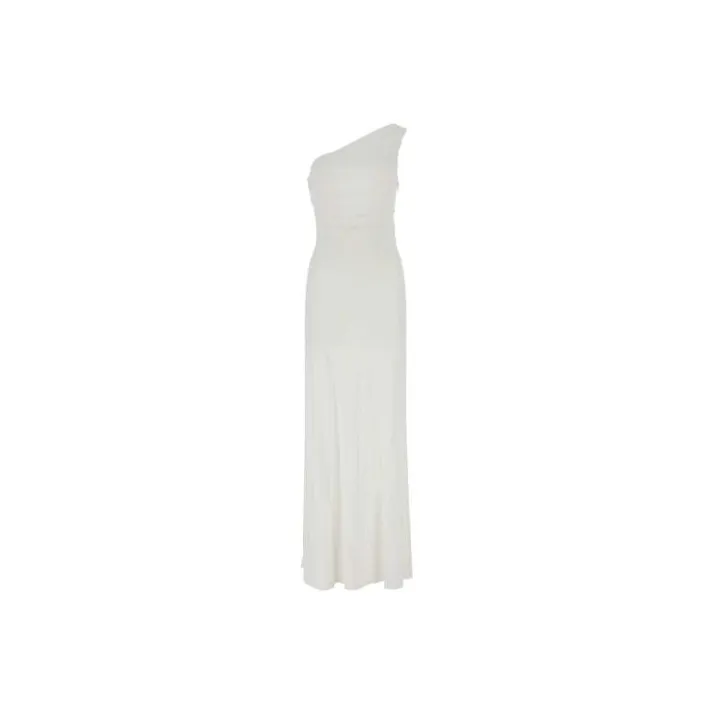 ALBERTA FERRETTI Ruched One-Shoulder Dress-0