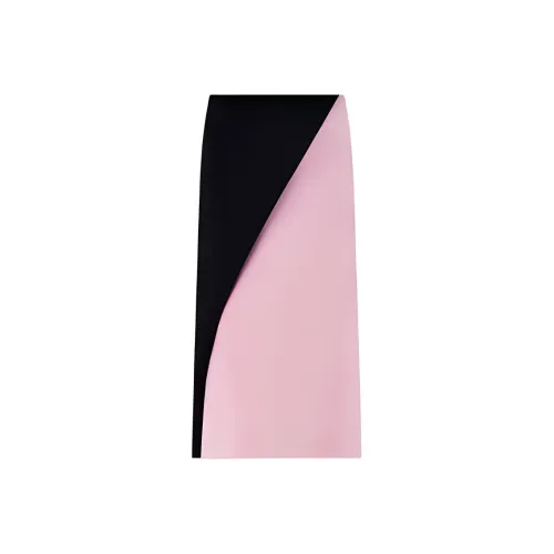 SHANG XIA 블랙 여성 캐주얼 롱 스커트