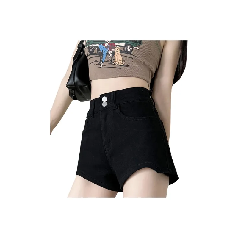 Concubine Zhu Denim Shorts Women's White-2