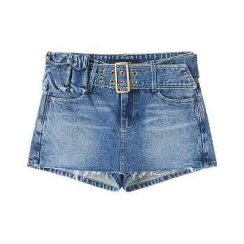 Miss Sixty Denim Shorts Women's Gray Blue