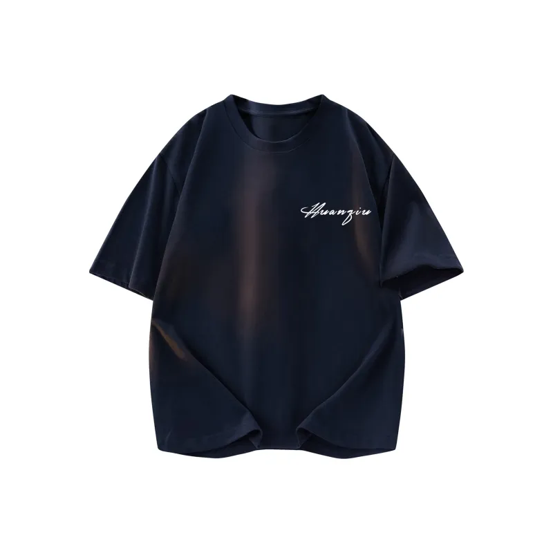 HUANQIU T Shirt Unisex Navy Blue-10