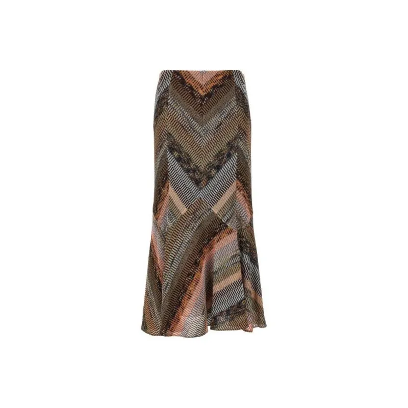 MISSONI Patchwork Effect Flared Lame Midi Skirt-0