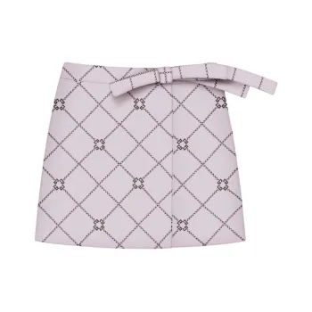GIVENCHY FW24 Casual Short Skirts Women's Pink Gray