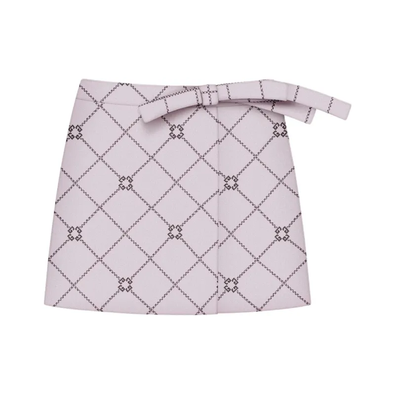 GIVENCHY FW24 Casual Short Skirts Women's Pink Gray-0