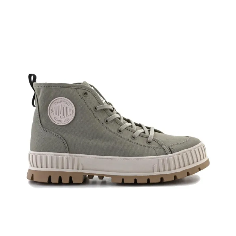 Palladium Anti Slip Wear Resistant Mid Top Casual Shoes Unisex Gray-1