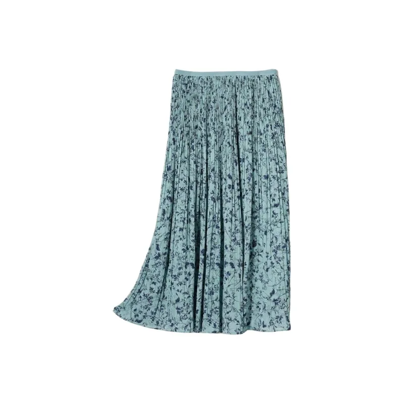 UNIQLO Casual Long Skirt Women's Emerald Green-0