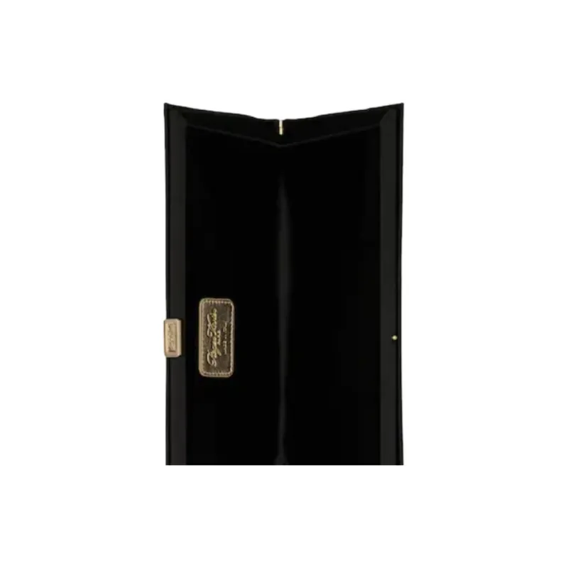 Roger Vivier Silk Satin Clutch Women's Black-3