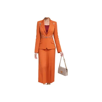 Mapping Skirt Set Women's Orange