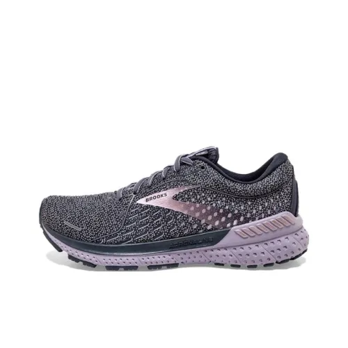 Brooks Anti Slip Wear Resistant Low Top Casual Running Shoes Women's Gray Purple