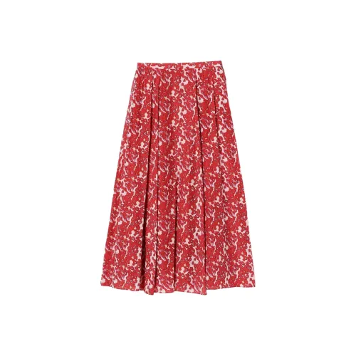 Beams Casual Long Skirts Women's Red
