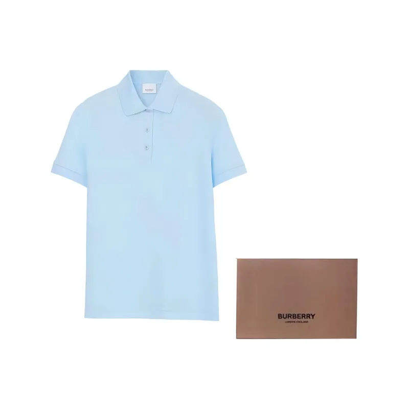 Burberry Polo Shirt Women's Light Blue-4