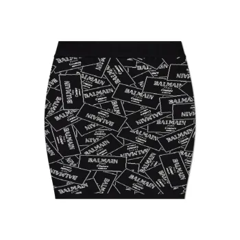 BALMAIN Logo Detailed Mini Skirt