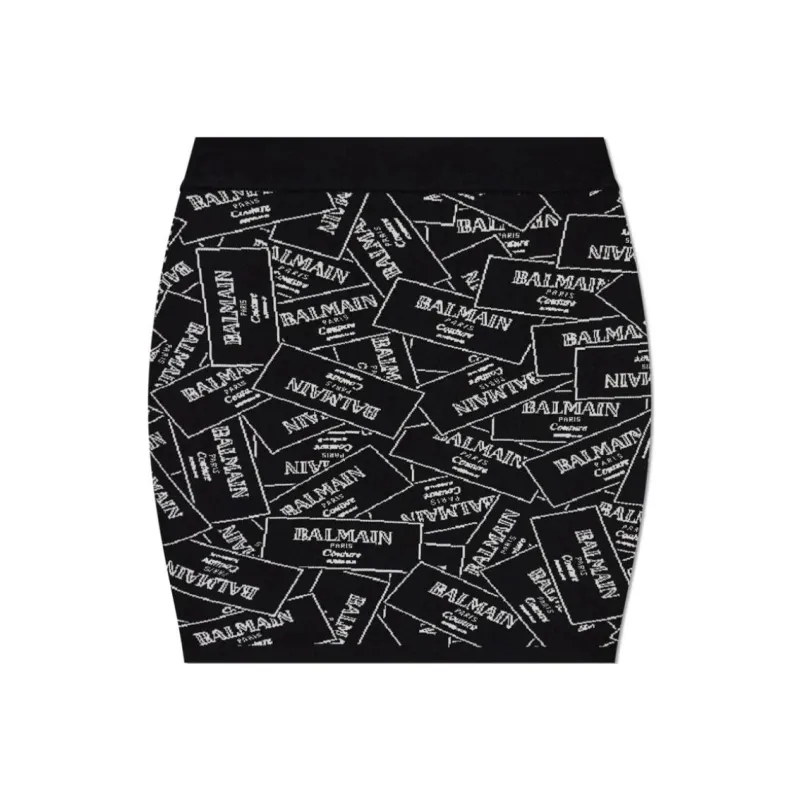 BALMAIN Logo Detailed Mini Skirt-0