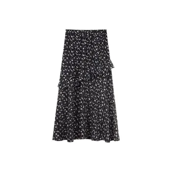 HDFULERN Casual Long Skirts Women's Jacquard