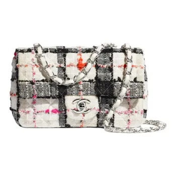 CHANEL Canvas Flap Bag, Chain Bag, Crossbody Bag, Shoulder Bag Women's Multicolor