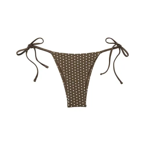 Victoria's Secret Rosemary Bikini Bottom/Classic Dot Swimming Shorts Women's Coffee