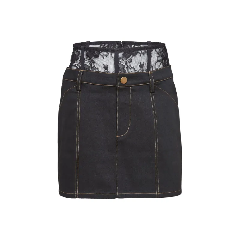Fleur Du Mal Lace waistband Mini Skirt-0